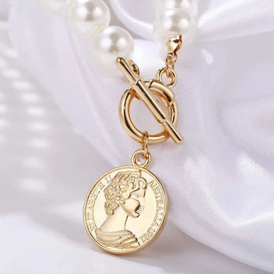 Pearly Coin Necklace