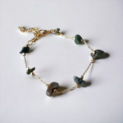 Floral Green Crystal Bracelet